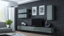 Cama MEBLE Witryna VIGO '90' pełna 90/35/32 szary/szary połysk