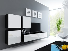 Cama MEBLE Witryna VIGO kwadrat 50/50/30 czarny/biały połysk