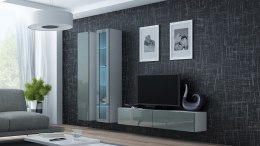 Cama MEBLE Witryna VIGO pełna'180' 180/40/30 biały/szary poł
