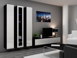 Cama MEBLE Witryna VIGO pełna'180' 180/40/30 czarny/biały poł