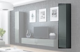 Cama MEBLE Witryna VIGO pełna'180' 180/40/30 szary/szary poł