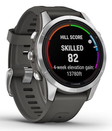 Zegarek sportowy Garmin Fenix 7S Pro Solar Silver SS Grapphite Zegarek sportowy Garmin Fenix 7S Pro Solar Silver SS Grapphite