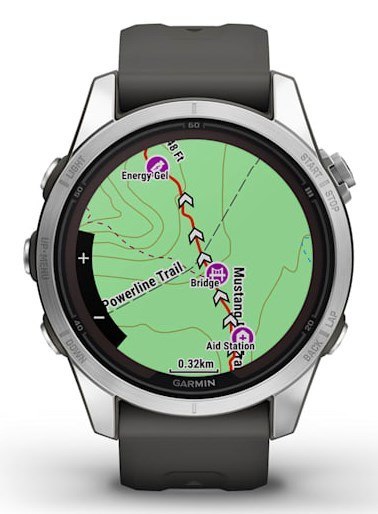 Zegarek sportowy Garmin Fenix 7S Pro Solar Silver SS Grapphite Zegarek sportowy Garmin Fenix 7S Pro Solar Silver SS Grapphite