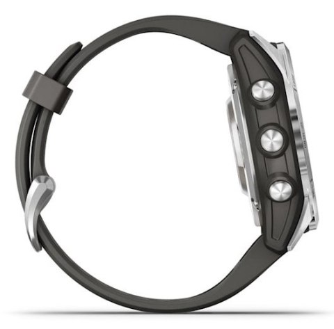 Zegarek sportowy Garmin Fenix 7S Pro Solar Silver SS Grapphite Zegarek sportowy Garmin Fenix 7S Pro Solar Silver SS Grapphite