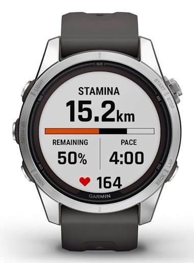 Zegarek sportowy Garmin Fenix 7S Pro Solar Silver SS Grapphite Zegarek sportowy Garmin Fenix 7S Pro Solar Silver SS Grapphite