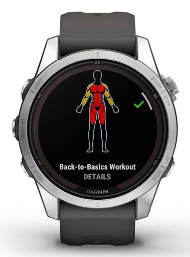 Zegarek sportowy Garmin Fenix 7S Pro Solar Silver SS Grapphite Zegarek sportowy Garmin Fenix 7S Pro Solar Silver SS Grapphite
