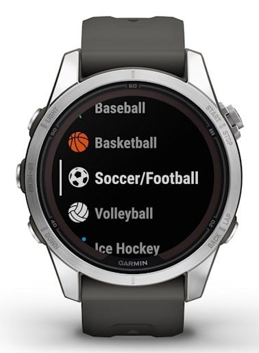 Zegarek sportowy Garmin Fenix 7S Pro Solar Silver SS Grapphite Zegarek sportowy Garmin Fenix 7S Pro Solar Silver SS Grapphite