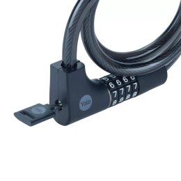 Yale Linka rowerowa stalowa z zamkiem szyfrowym i kluczem 12x1000mm Yale Essential Security Combination & Key Cable Lock