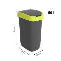 Rotho Rotho kosz na śmieci obrotowy TWIST limonkowy 50L
