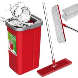 GreenBlue GREENBLUE MOP PŁASKI Z WIADREM I WYCISKACZEM MAXICLEAN + DWA WKŁADY MICROFIBRA HQ, POJEMNOŚĆ 8L GB870