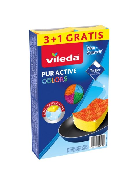 Zmywak Vileda Pur Active Colors 4 szt. Zmywak Vileda Pur Active Colors 4 szt.