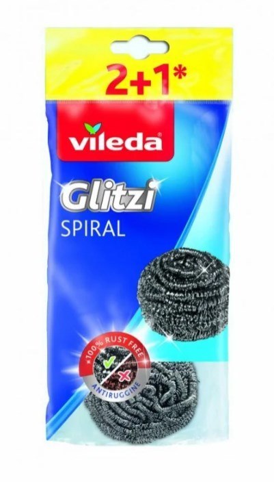 Zmywak stalowy Vileda Glitzi Spiral 3 szt. Zmywak stalowy Vileda Glitzi Spiral 3 szt.