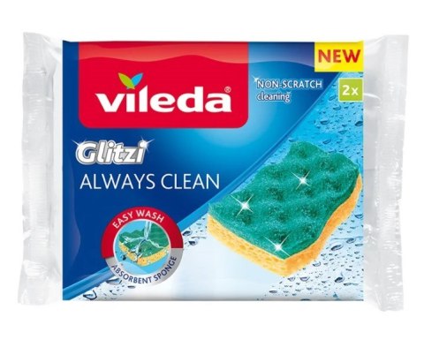 Zmywak wiskozowy Vileda Glitzi Always Clean 2 szt. Zmywak wiskozowy Vileda Glitzi Always Clean 2 szt.