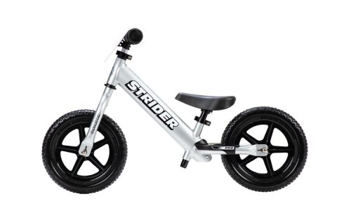 Strider Rowerek Biegowy 12" PRO Silver Srebrny ST-P4SI Strider Rowerek Biegowy 12" PRO Silver Srebrny ST-P4SI