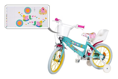 Toimsa-Rower dzieciecy 16" Swinka Peppa zielony Toimsa-Rower dzieciecy 16" Swinka Peppa zielony