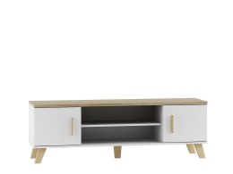 Cama MEBLE RTV LOTTA 160 2D2K biały+ dąb sonoma