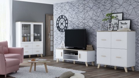 RTV LOTTA 160 2D2K biały+ dąb sonoma RTV LOTTA 160 2D2K biały+ dąb sonoma
