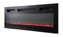Cama MEBLE Szafka RTV EVA z kominkiem elektrycznym 180x40x52 grafit/grafit połysk