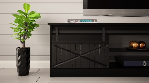 Szafka RTV GRANERO 200x56,7x35 czarny/czarny poł Szafka RTV GRANERO 200x56,7x35 czarny/czarny poł