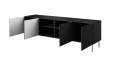 Cama MEBLE Szafka RTV HOLE 190x40,5xH59,5 czarny mat