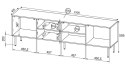 Cama MEBLE Szafka RTV HOLE 190x40,5xH59,5 czarny mat