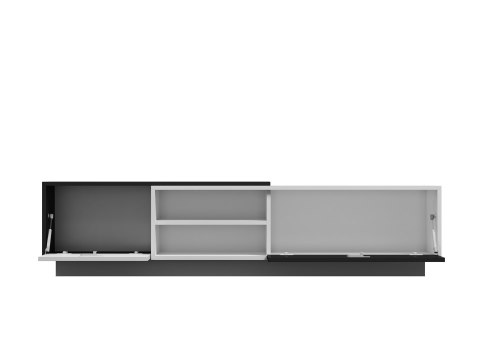 Szafka RTV SIGMA1 180 biały/czarny połysk Szafka RTV SIGMA1 180 biały/czarny połysk