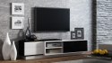 Cama MEBLE Szafka RTV SIGMA1 180 biały/czarny połysk
