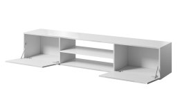 Cama MEBLE Szafka RTV SLIDE 200K 200x40xH37 cała w białym połysku