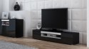 Cama MEBLE Szafka RTV VIVA 180 czarny/ czarny połysk+ biały
