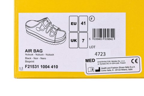 Wygodne klapki Scholl AIR BAG CZARNY 46 Wygodne klapki Scholl AIR BAG CZARNY 46