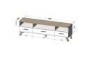 Cama MEBLE RTV LOTTA 180 3S3K wotan + czarny mat