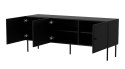 Cama MEBLE Szafka RTV 3D PALAZZO BIS 151x40x60 czarny mat