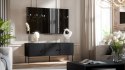 Cama MEBLE Szafka RTV 3D PALAZZO BIS 151x40x60 czarny mat