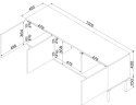Cama MEBLE Szafka RTV 3D TRESSE 150x40x55 zieleń mat
