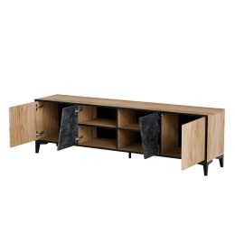 Cama MEBLE Szafka RTV 4D OVO 180x38xH53 dąb/beton