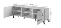 Cama MEBLE Szafka RTV ABETO 150x42x52 biały/biały połysk