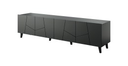 Cama MEBLE Szafka RTV ETNA 200x42x52 czarny mat
