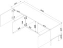 Szafka RTV ISLA 150,5x40x60 czarny mat