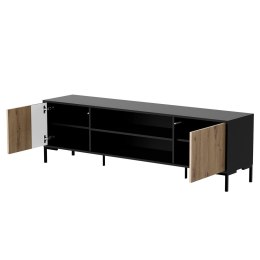 Cama MEBLE Szafka RTV MERCI 180x40x53,5 czarny/dąb artisan