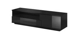 Cama MEBLE Szafka RTV MUZA 138/40/41 czarny/ czarny połysk