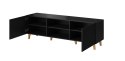 Cama MEBLE Szafka RTV PAFOS 150x40x52 czarny mat