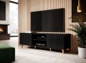 Cama MEBLE Szafka RTV PAFOS 150x40x52 czarny mat