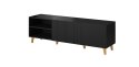 Cama MEBLE Szafka RTV PAFOS 150x40x52 czarny mat