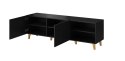 Cama MEBLE Szafka RTV PAFOS 150x40x52 czarny mat