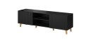 Cama MEBLE Szafka RTV PAFOS 150x40x52 czarny mat