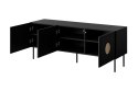 Cama MEBLE Szafka RTV PALAZZO 150x42x60 czarny + dąb craft