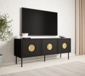 Cama MEBLE Szafka RTV PALAZZO 150x42x60 czarny + dąb craft