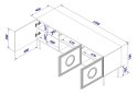 Cama MEBLE Szafka RTV PALAZZO 150x42x60 czarny + dąb craft