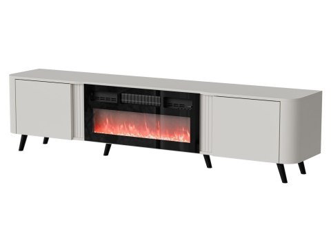 Cama MEBLE Szafka RTV VOLARE 200x39x49 kaszmir + kominek