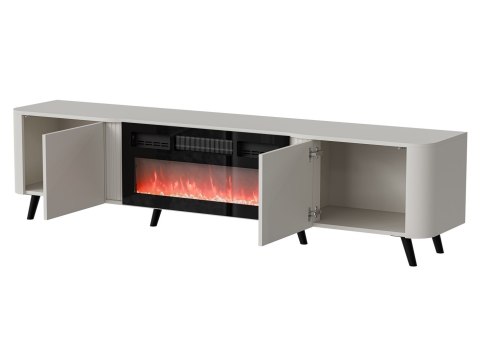 Cama MEBLE Szafka RTV VOLARE 200x39x49 kaszmir + kominek Cama MEBLE Szafka RTV VOLARE 200x39x49 kaszmir + kominek